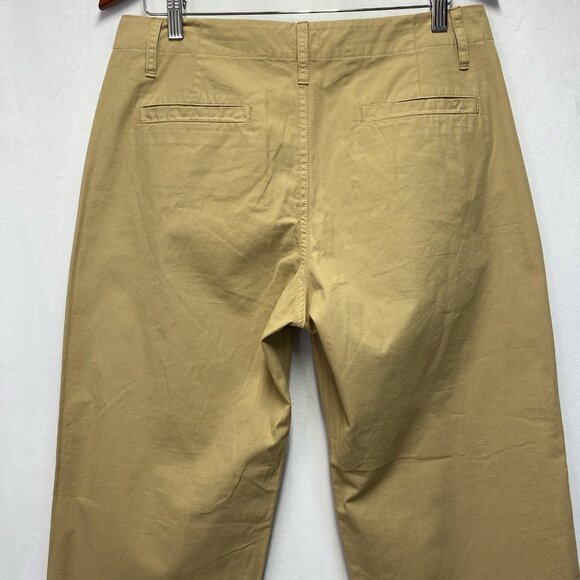 J.Crew High-Rise Wide Leg Khaki Chino Pants Women Size 29 Beige Flat Front New - Picture 5 of 16